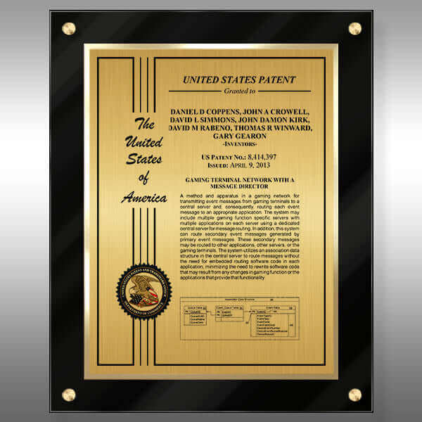  BK1-EZ15 Gold- Patent Certificate
