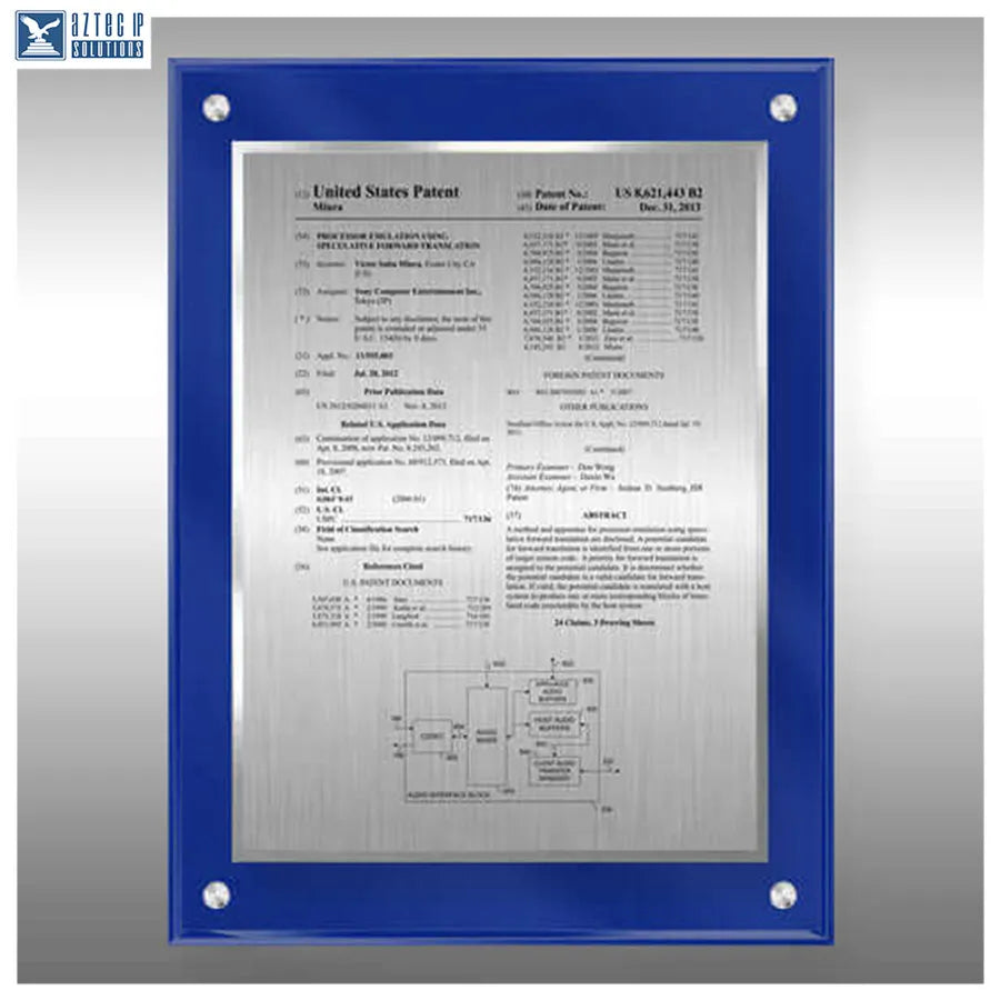 Layout 1 | Patent Front Page - BlueLucite® patent plaque