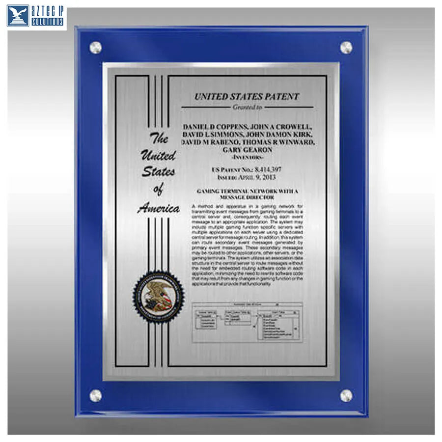 Layout 2 | Patent Certificate - floating wall plaque