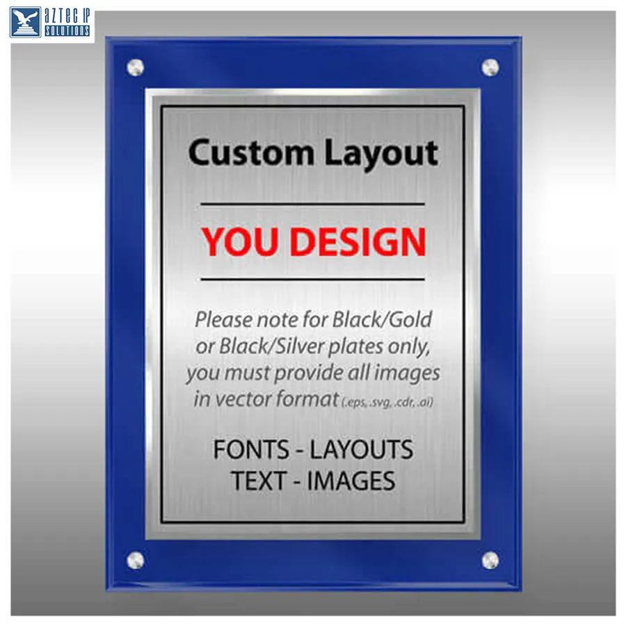 Layout 4 | Custom Layout - customizable patent plaque