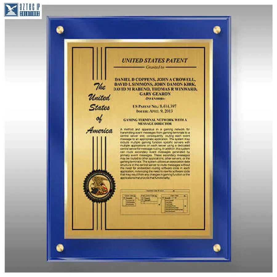 Layout 2 | Patent Certificate - floating wall plaque