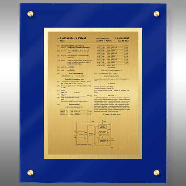 BL1-EZ22 Gold Front Page Patent