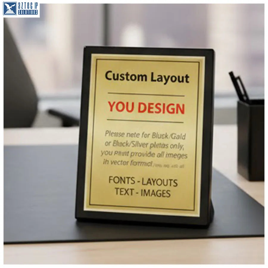 Custom patent plaque