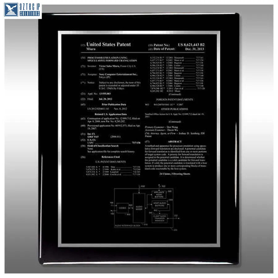 Prestige Patent Plaque – Black Piano Edition