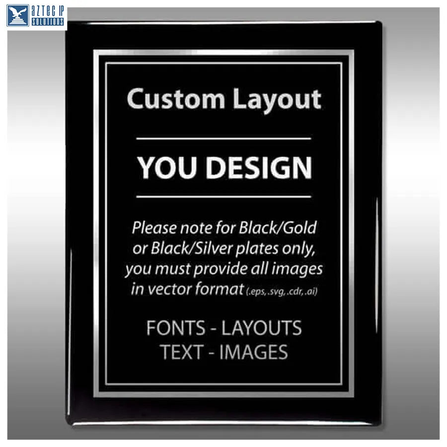 Prestige Patent Plaque – Black Piano Edition