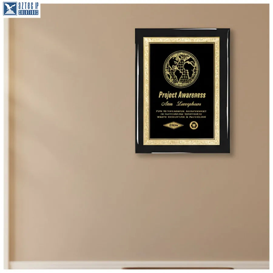 black marble plaque