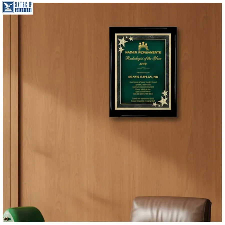 Radiologist award plaque