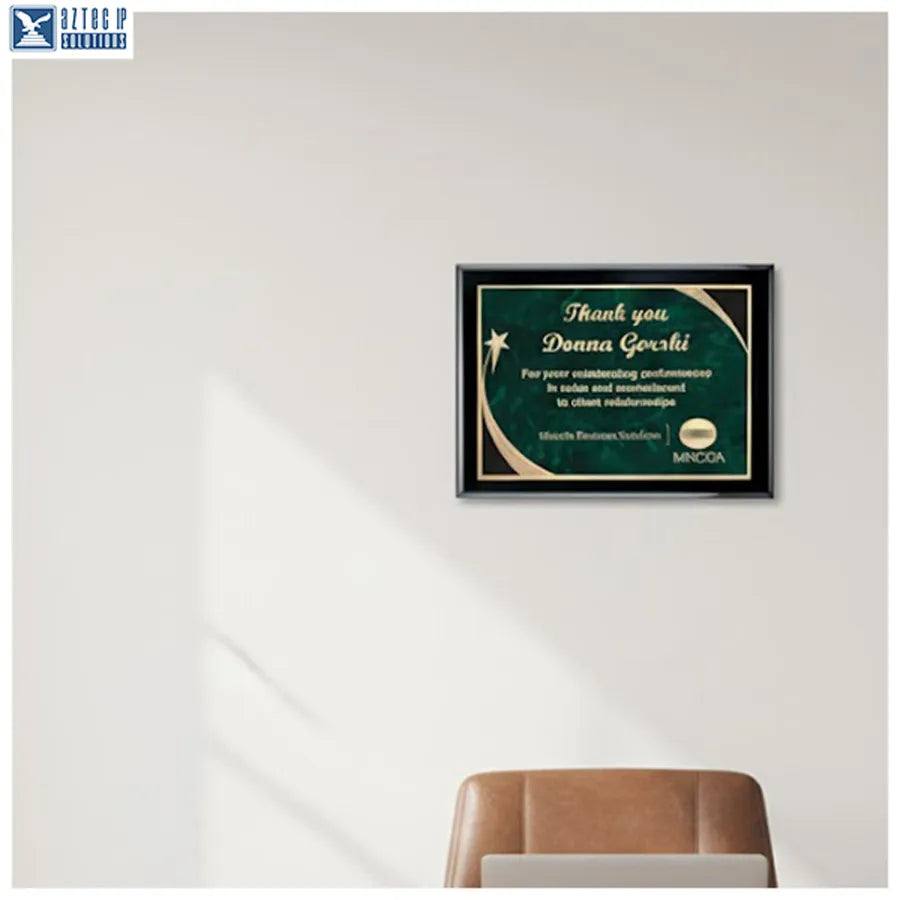 corporate award plaque
