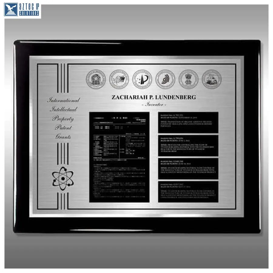 Black piano finish plaque