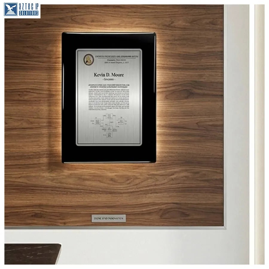 Patent presentation plaque