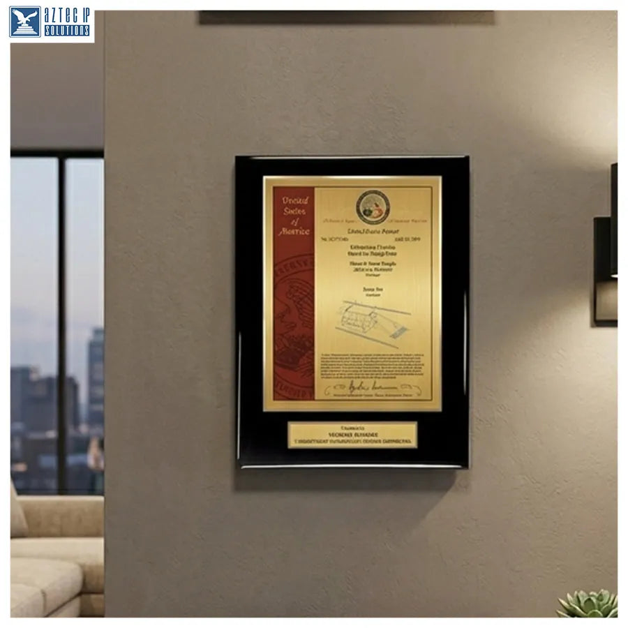Patent award plaque