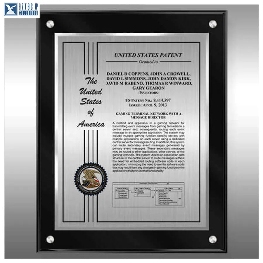 Layout 2 | Patent Certificate - Award plaque