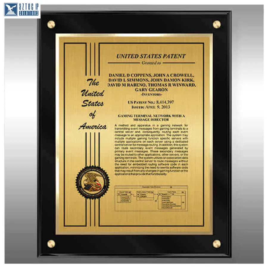 Layout 2 | Patent Certificate - Award plaque