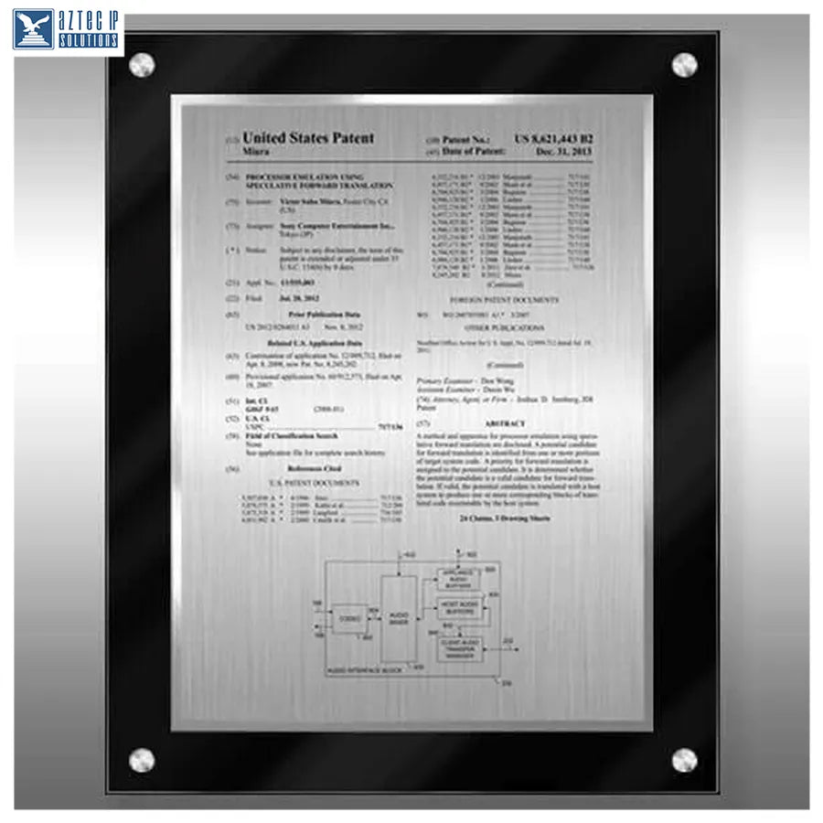 Layout 1 | Patent Front Page - BlackLucite® patent plaque