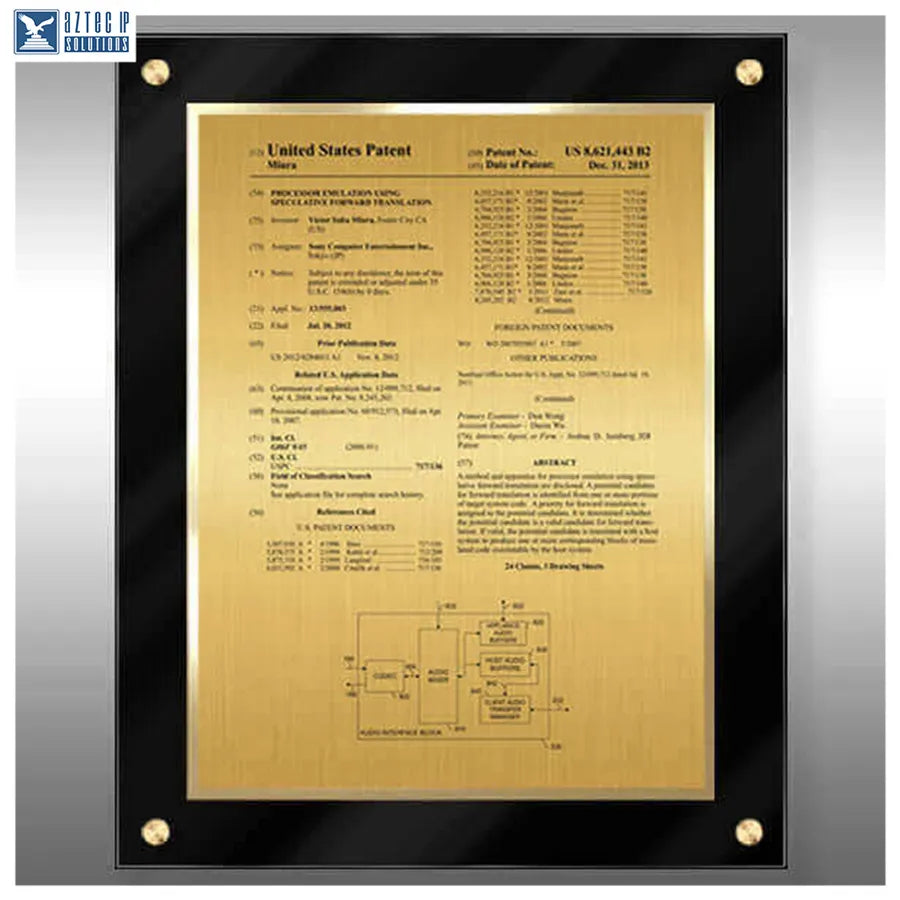 Layout 1 | Patent Front Page - BlackLucite® patent plaque