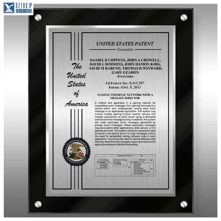 Layout 2 | Patent Certificate - beveled Lucite® display