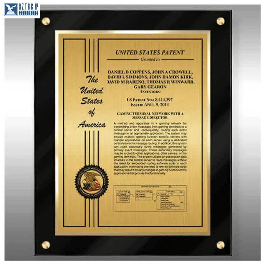 Layout 2 | Patent Certificate - beveled Lucite® display