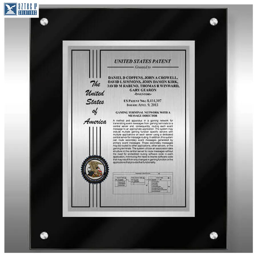 Layout 2 | Patent Certificate - BlackLucite® display