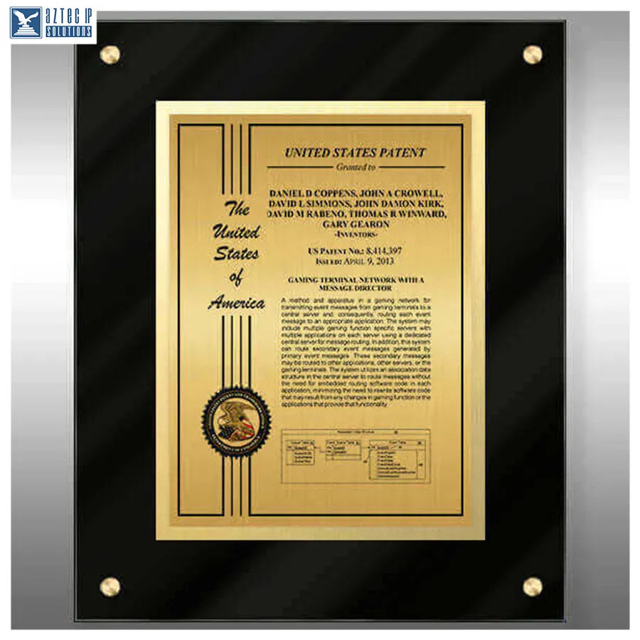 Layout 2 | Patent Certificate - BlackLucite® display