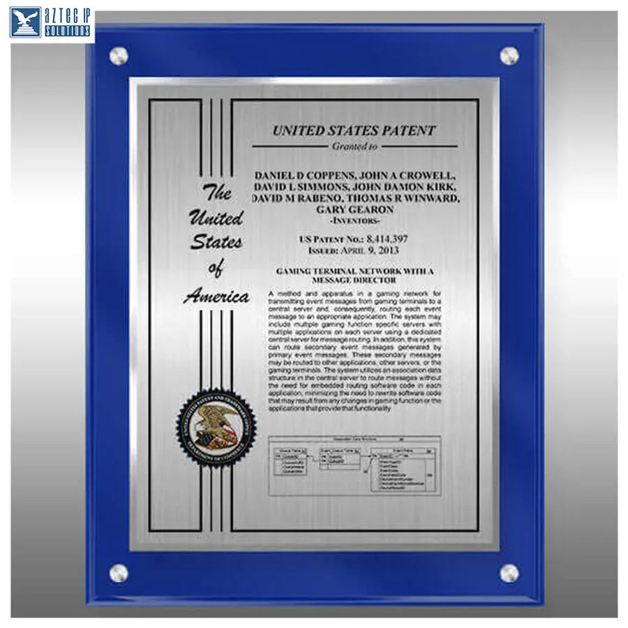 Layout 2 | Patent Certificate - BlueLucite® display