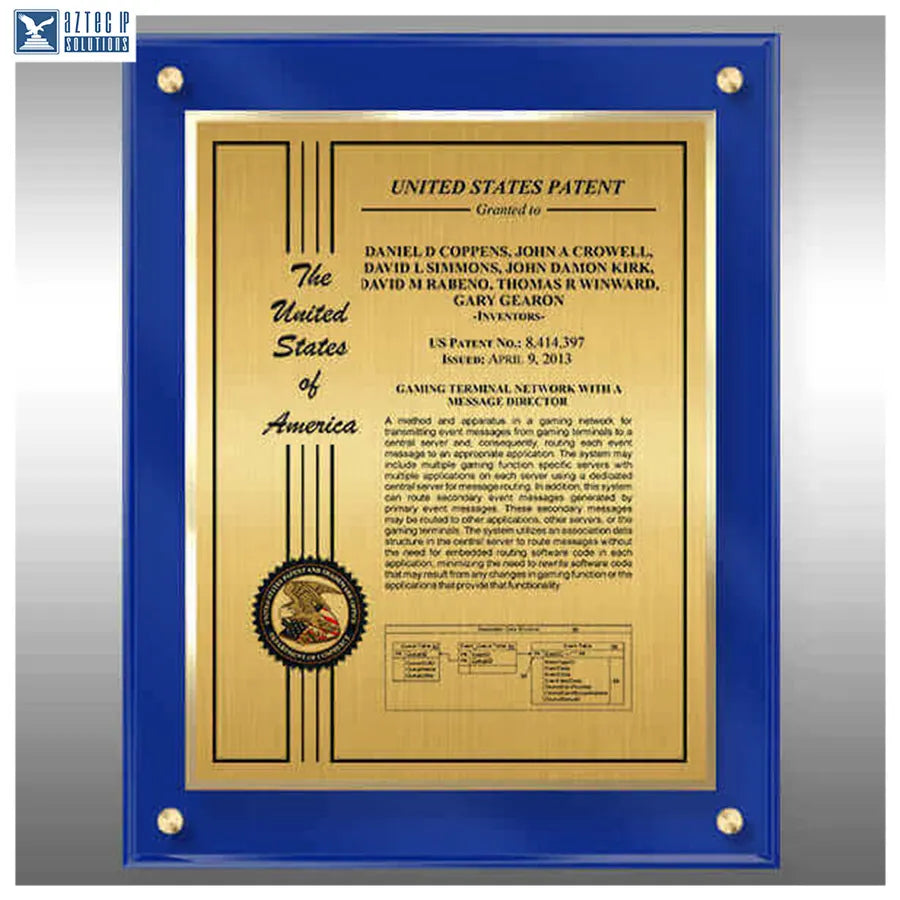 Layout 2 | Patent Certificate - BlueLucite® display