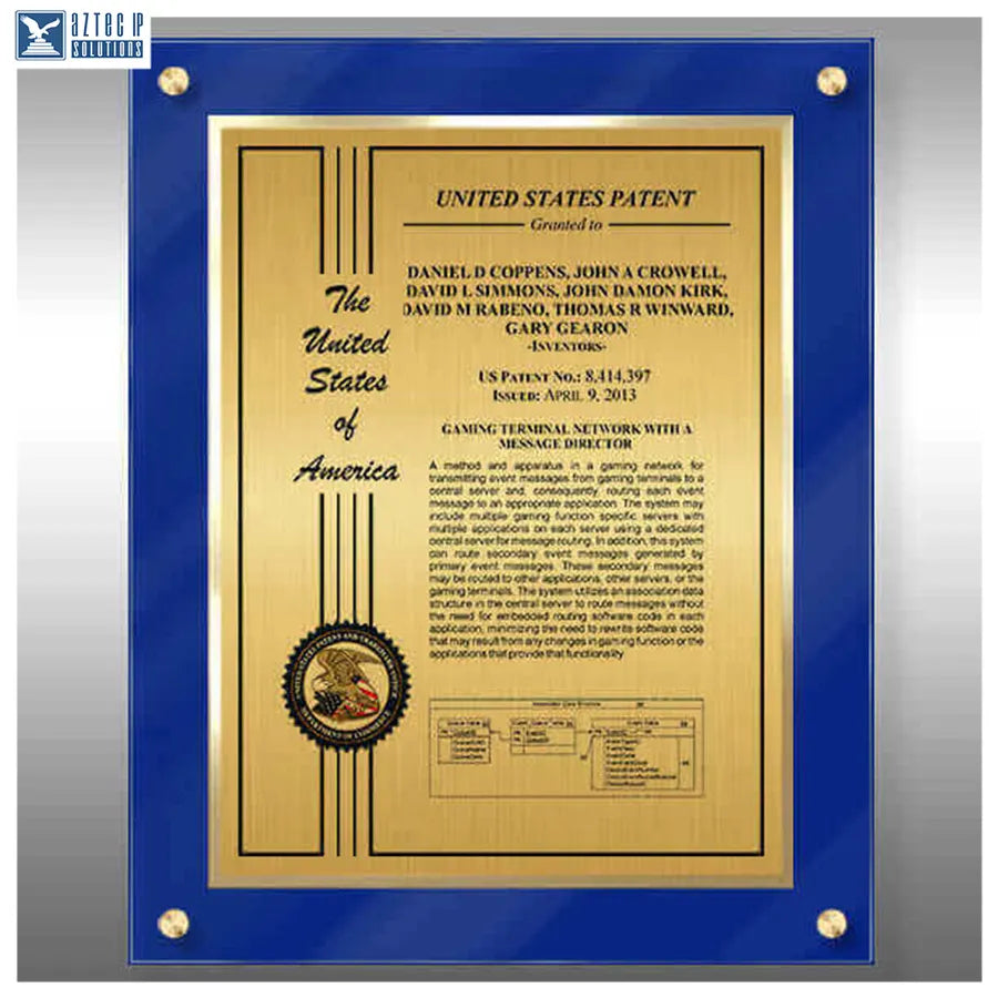 Layout 2 | Patent Certificate - floating wall display