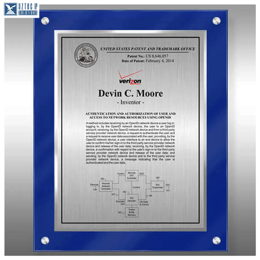 Layout 3 | Inventor Patent - office recognition plaque
