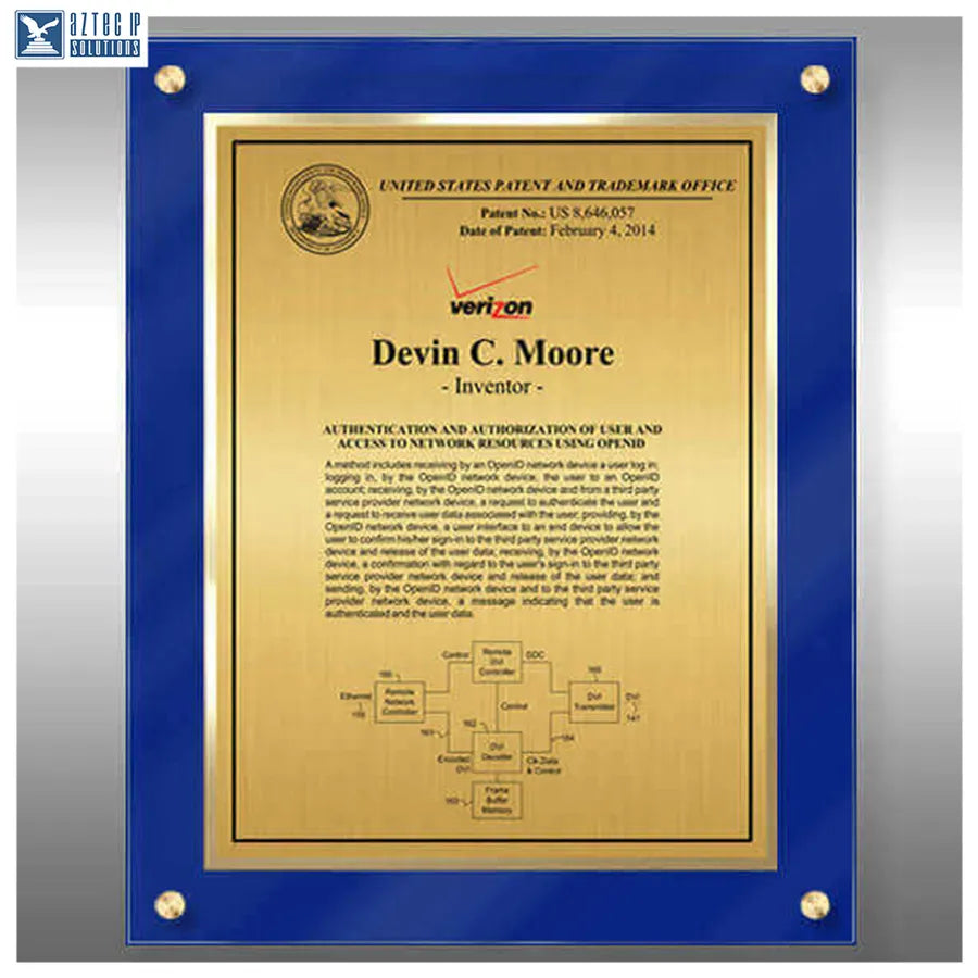 Layout 3 | Inventor Patent - office recognition plaque