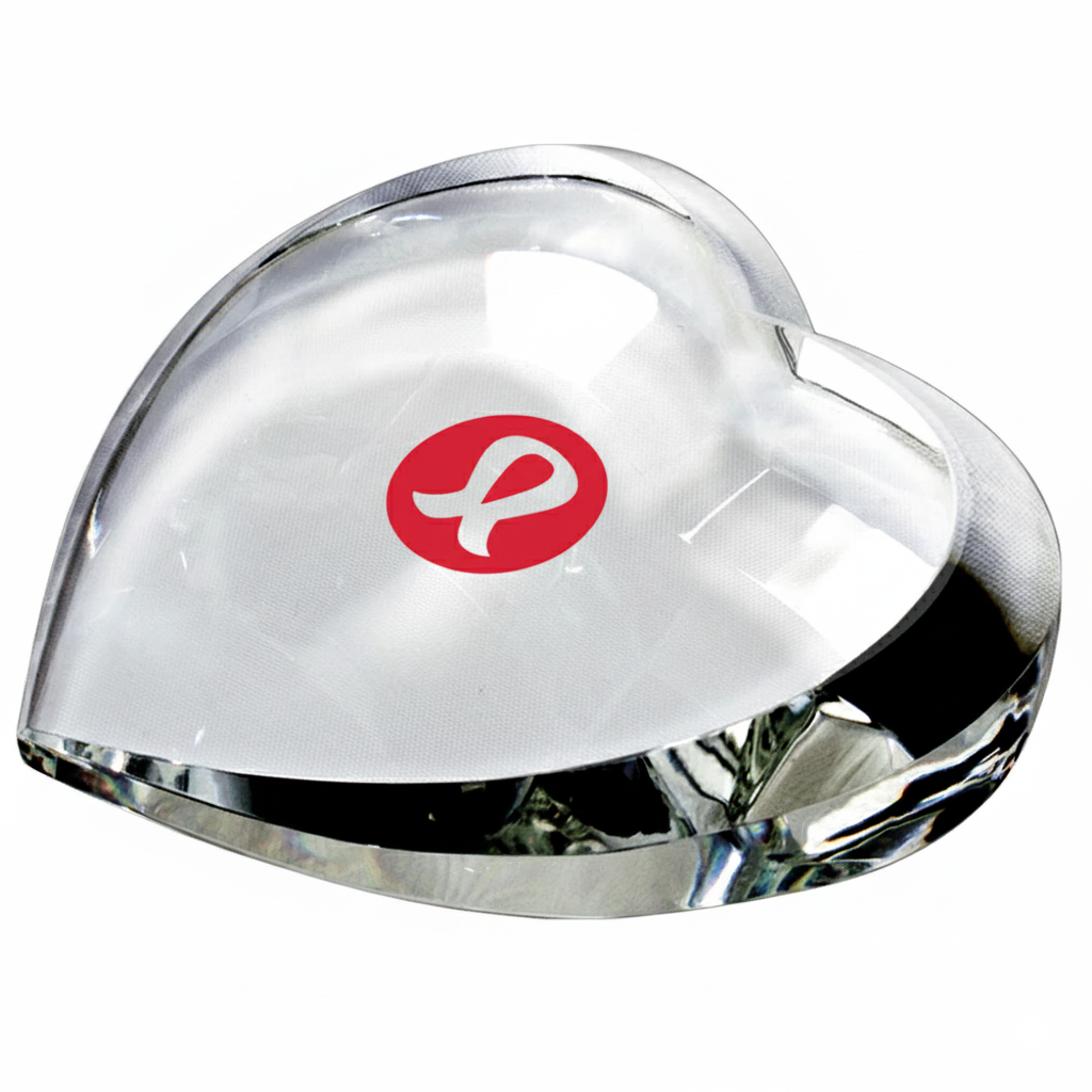 Heart Shaped Crystal Paperweight – Personalized Gift & Desk Keepsake| C380