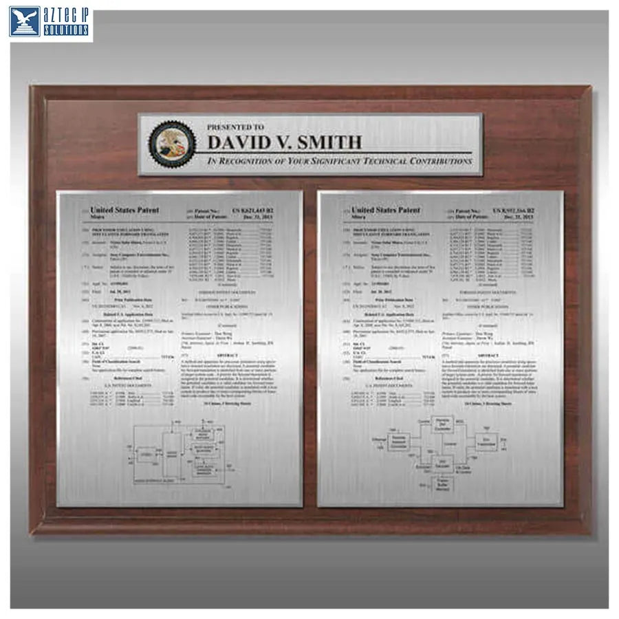 Layout 2 | Patent Certificate - cherry wood plaque