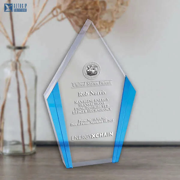 Silver edge acrylic award