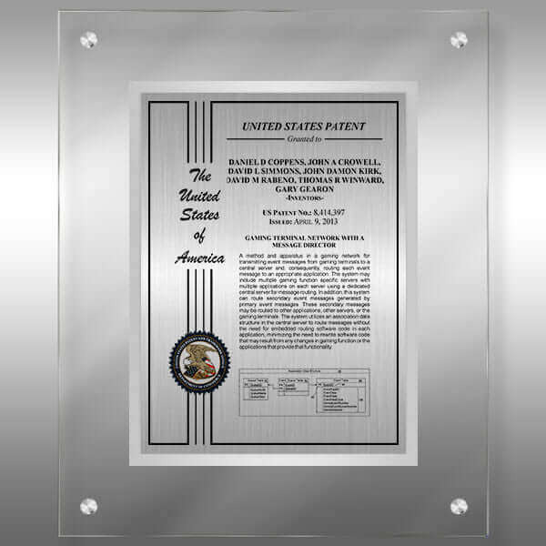  CL1-EZ22 Silver Patent Certificate