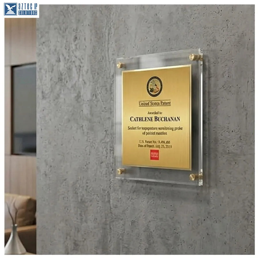 USPTO award plaque