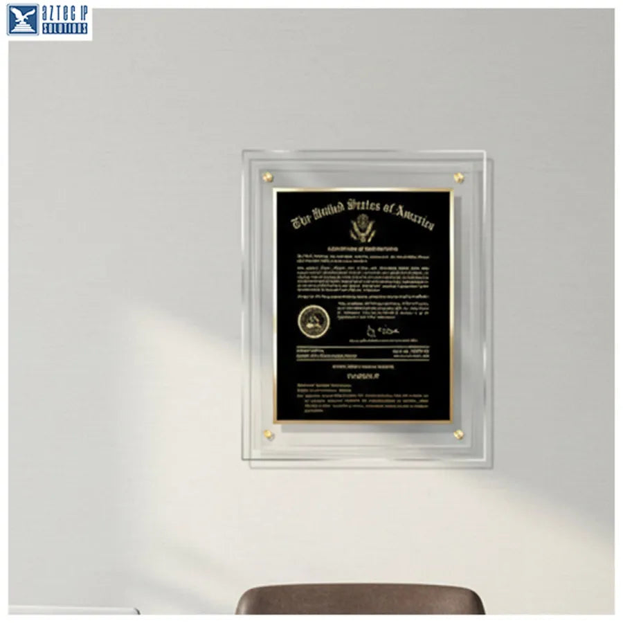 Laser-engraved branding plaque