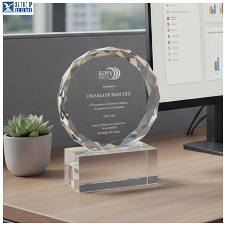 Corporate achievement trophy