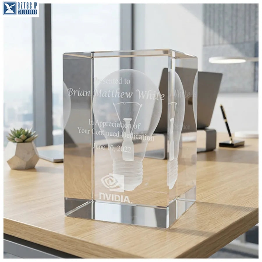 Crystal 3D Lightbulb Innovation Award WEB-L160