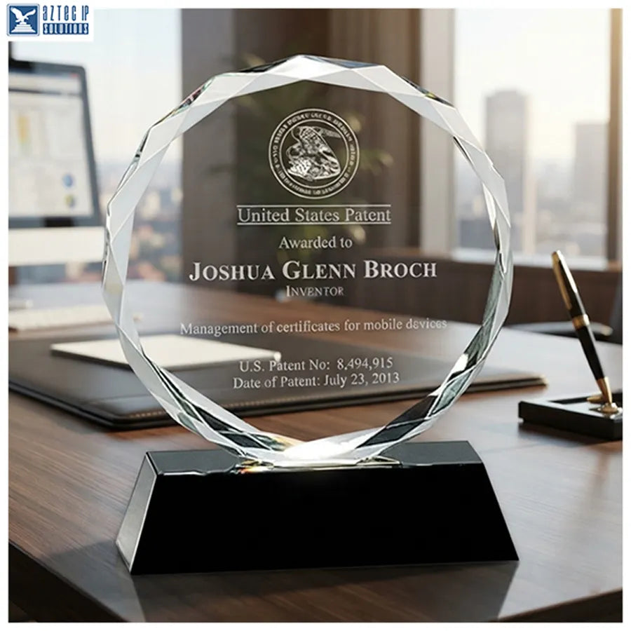 crystal patent award