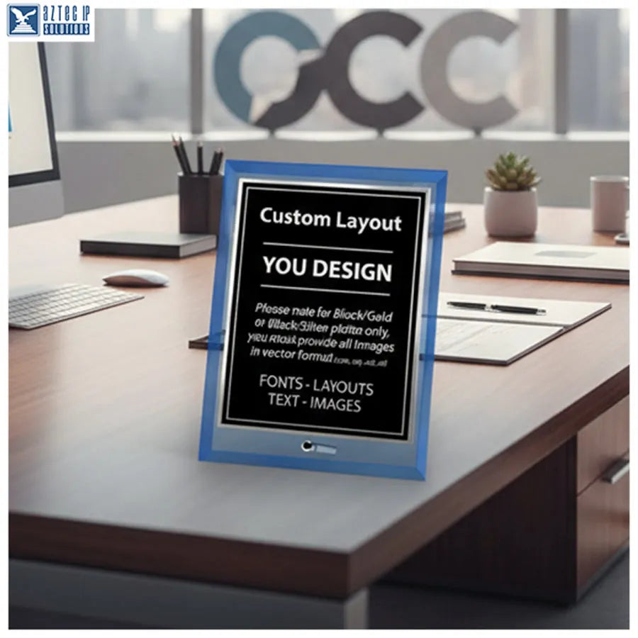 Custom engraved patent plaque