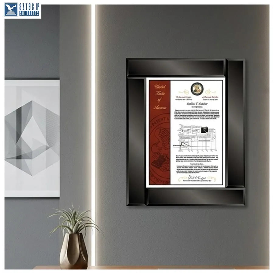 Black glass patent frame