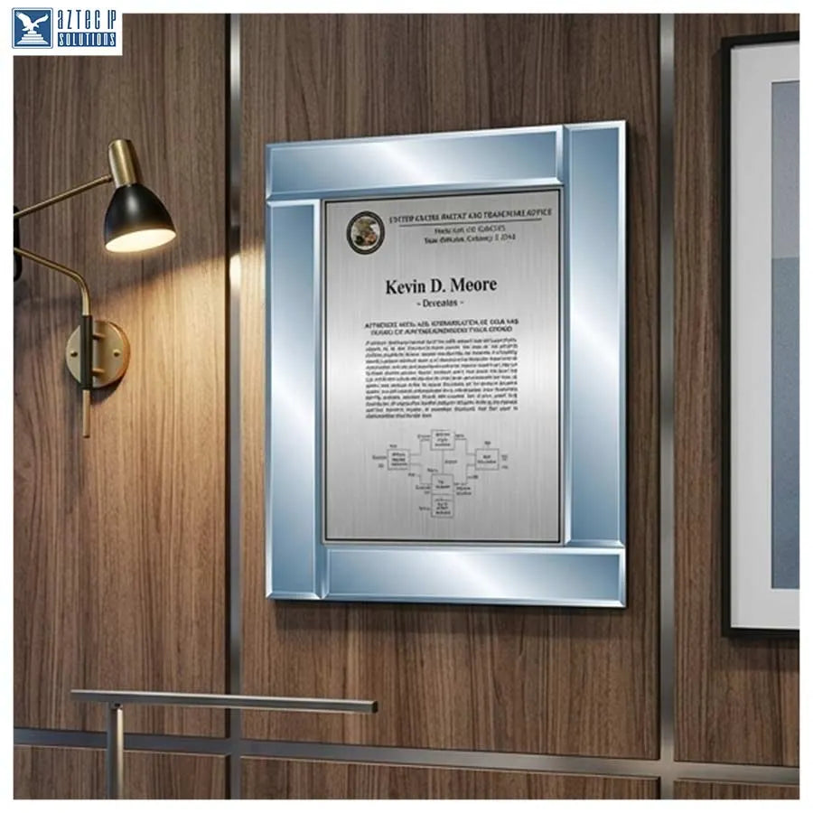 beveled glass plaque