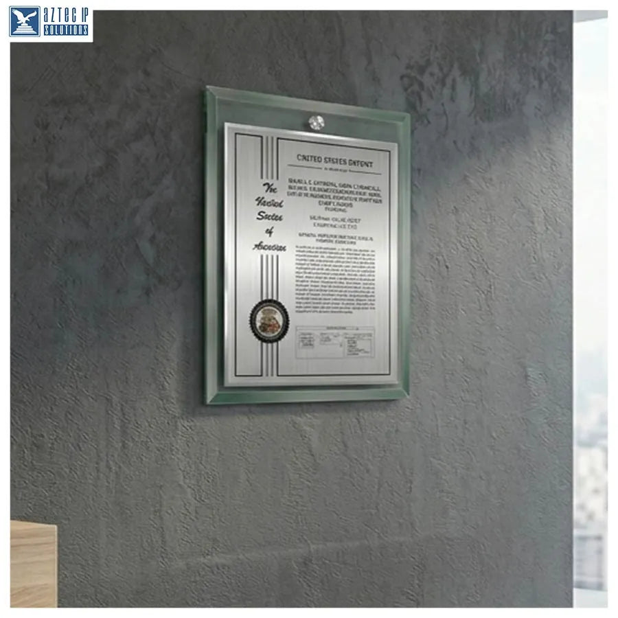Stainless steel patent plaque