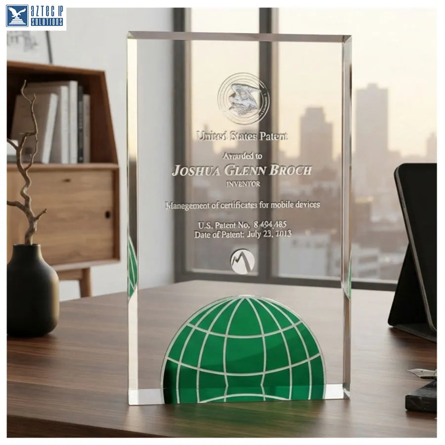 Green acrylic award