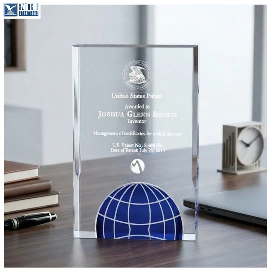 Blue acrylic award