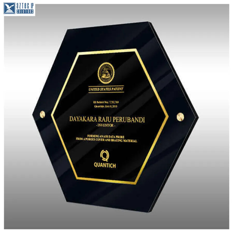 hexagonal plaque