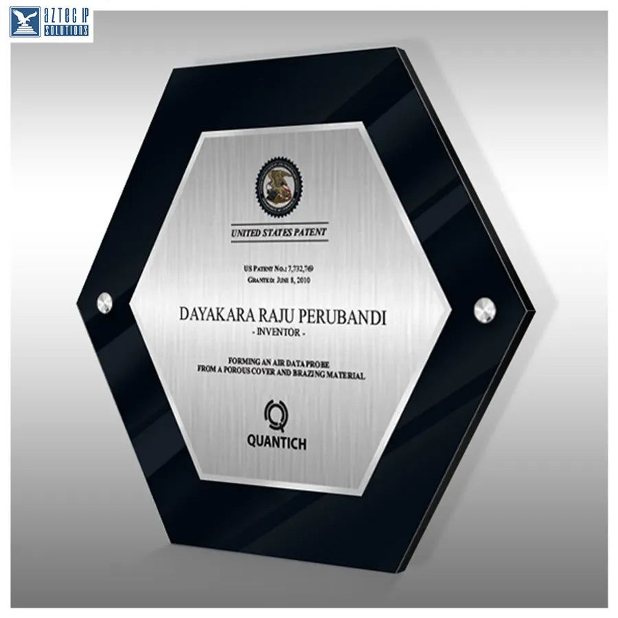 Company achievement plaque