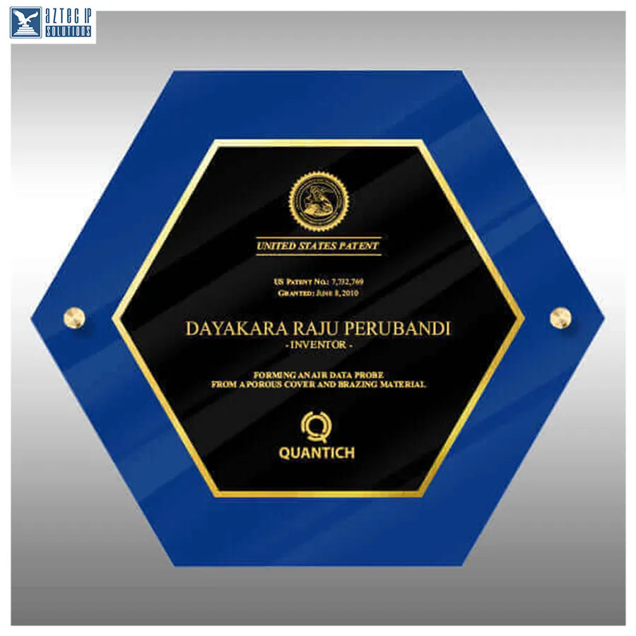 Corporate achievement plaque
