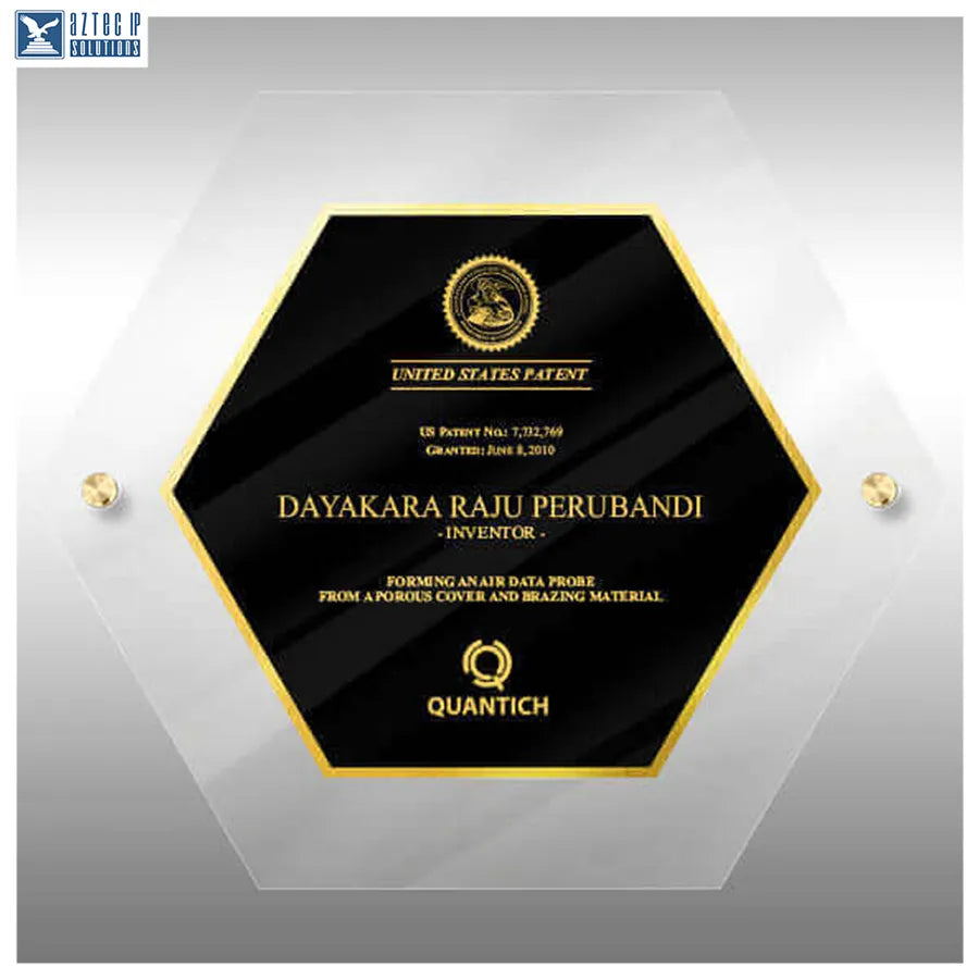 Corporate achievement plaque