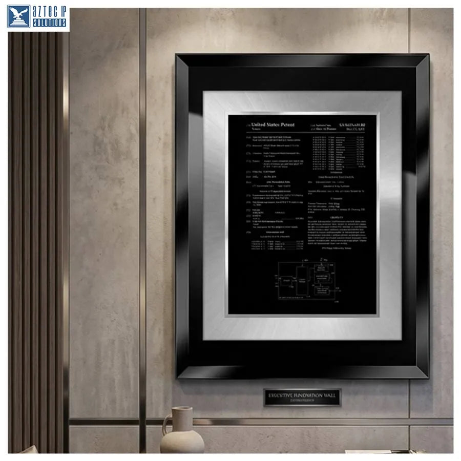 Black glass patent frame