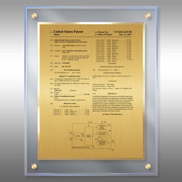 IceBlue Lucite® IB-L1-EZ12 Gold Front Page
