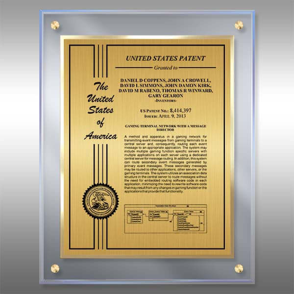  IceBlue Lucite® IB-L1-EZ12 Gold Certificate